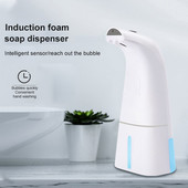 400 ml-es automatikus szenzoros szappanadagoló USB töltő akkumulátor hab szappanadagoló mosógép szappanadagoló fürdőszobai kiegészítők