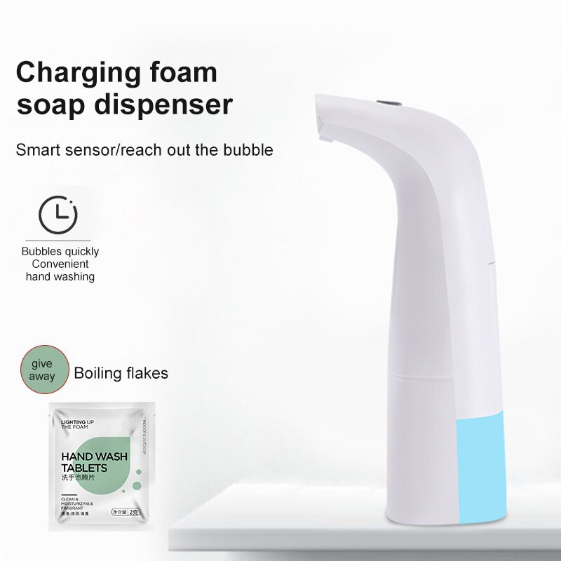 400 ml-es automatikus szenzoros szappanadagoló USB töltő akkumulátor hab szappanadagoló mosógép szappanadagoló fürdőszobai kiegészítők