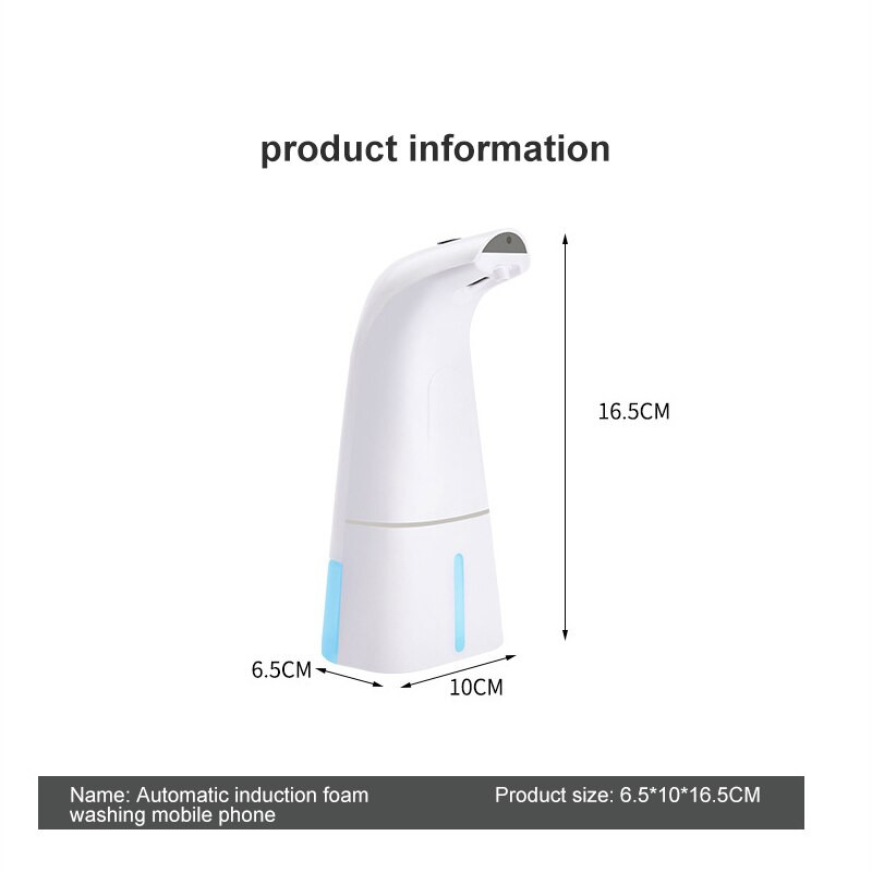 400 ml-es automatikus szenzoros szappanadagoló USB töltő akkumulátor hab szappanadagoló mosógép szappanadagoló fürdőszobai kiegészítők
