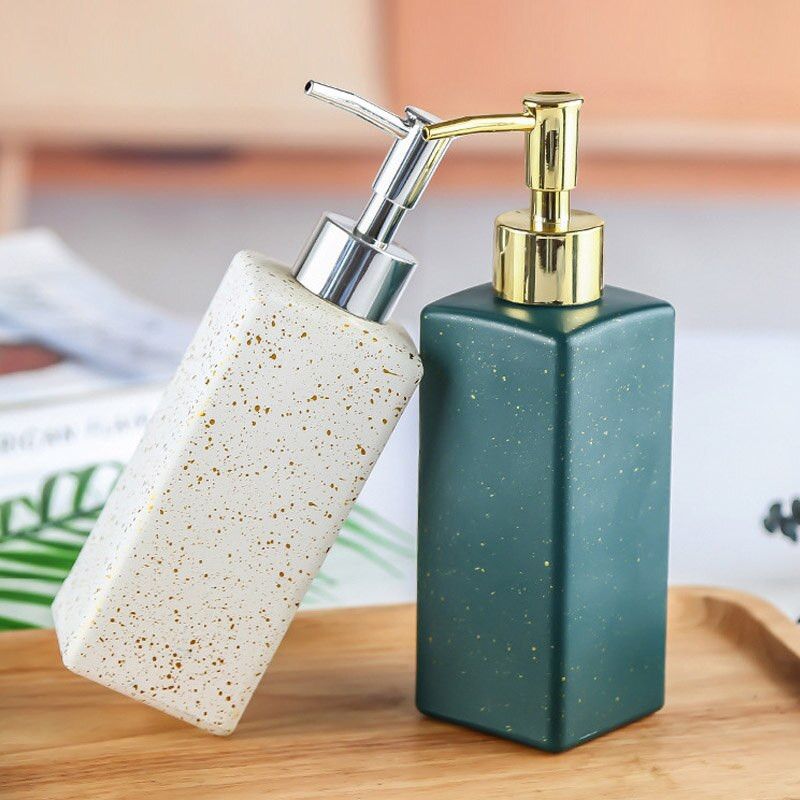 320 ml Nordic Luxury Style Press típusú adagolók Fürdőszoba fertőtlenítő szappan tusfürdő adagoló flakon hordozható szappanadagolók