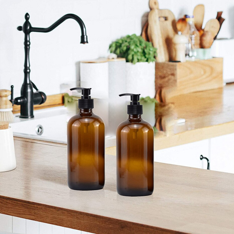 Indų rankų muilo dozatorius buteliukas virtuvės vonios šampūnas dušo želė stiklo dozatorius skysčio laikymo talpa 250/500 ml