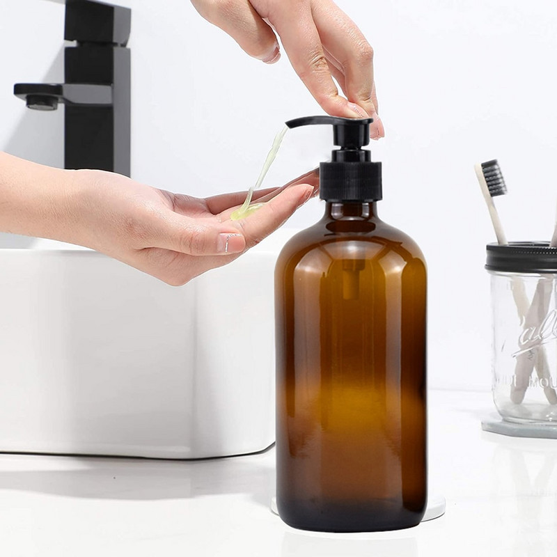 Indų rankų muilo dozatorius buteliukas virtuvės vonios šampūnas dušo želė stiklo dozatorius skysčio laikymo talpa 250/500 ml