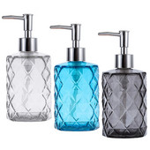 Rankinis muilo dozatorius, stiklinis rankų dezinfekavimo buteliukas, vonios kambarys, didelis su skysčiu, tušti buteliukai 330 ml