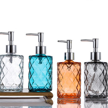 Manual Soap Dispenser Glass Hand Sanitizer Bottle Bathroom Large Contain Liquid Storage Empty Bottles 330ml