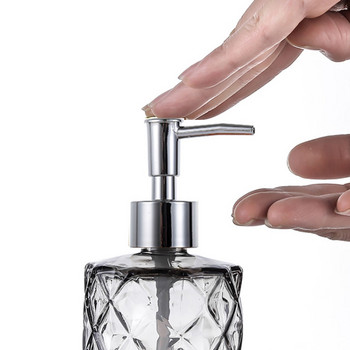 Manual Soap Dispenser Glass Hand Sanitizer Bottle Bathroom Large Contain Liquid Storage Empty Bottles 330ml