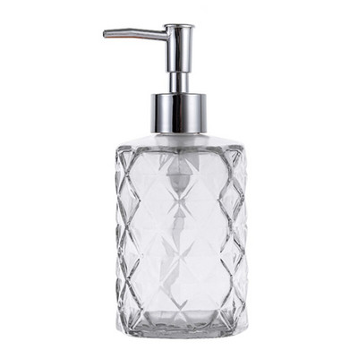 Rankinis muilo dozatorius, stiklinis rankų dezinfekavimo buteliukas, vonios kambarys, didelis su skysčiu, tušti buteliukai 330 ml