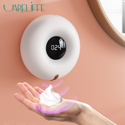 „Uareliffe“ automatinis muilo dozatorius bekontakčių spurgų putojantis rankų ploviklis su LED ekranu infraraudonųjų spindulių jutikliu prie sienos tvirtinamas rankų valiklis