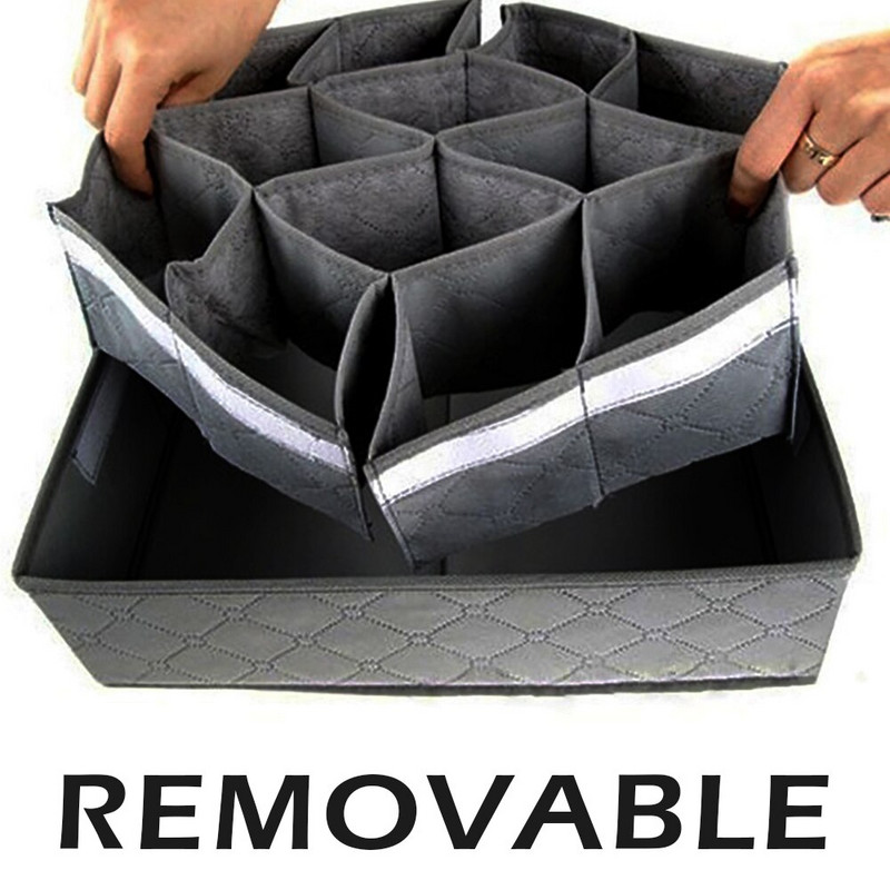 Spintos Tvarkyklės Dėžutė Sulankstomas apatinis Tvarkykla laikymo pertvaros Stalčių dėtuvės Kojinės 30 tinklelių Dėžė drabužiams