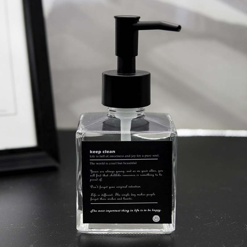 200 ml-es üvegszappan adagoló Kezdőlap Szállodai Fürdőszoba Kézmosó Palack Nordic Kitchen Lotion Folyékony mosószeres palack