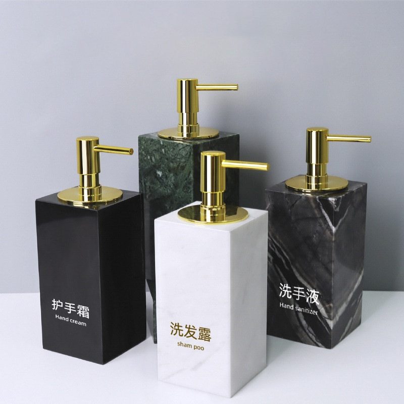 Lotion Bottle Fürdőszoba piperecikkek Press Bottle Modern minimalista luxus márvány mintás háztartási cikkek konyhai szappanadagoló