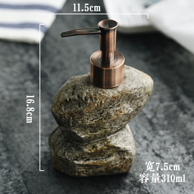 Creative Ceramic Lotion Bottle Stone Design 310 ml samponos flakon folyékony szappanadagoló fürdőszobai kiegészítők SZ-LB20112911