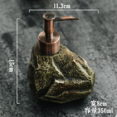 Creative Ceramic Lotion Bottle Stone Design 310 ml samponos flakon folyékony szappanadagoló fürdőszobai kiegészítők SZ-LB20112911