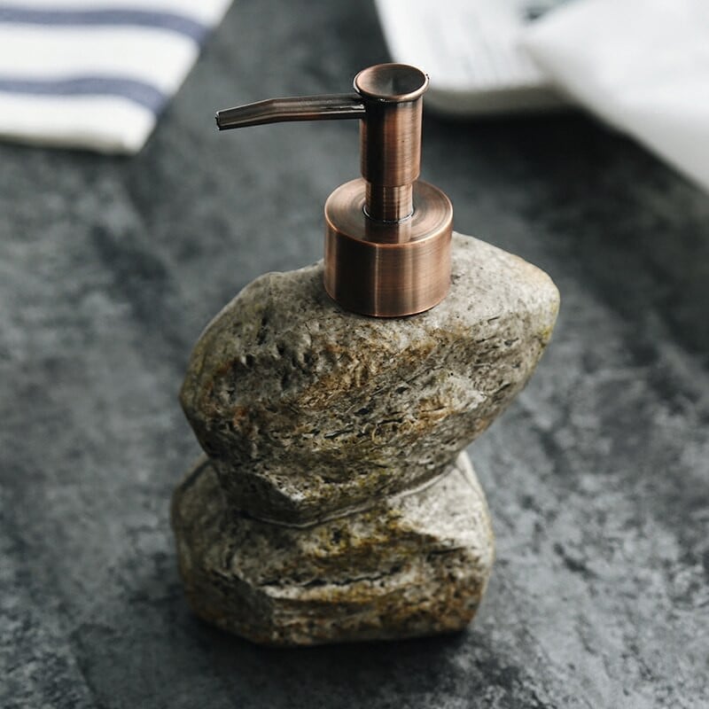 Creative Ceramic Lotion Bottle Stone Design 310 ml samponos flakon folyékony szappanadagoló fürdőszobai kiegészítők SZ-LB20112911