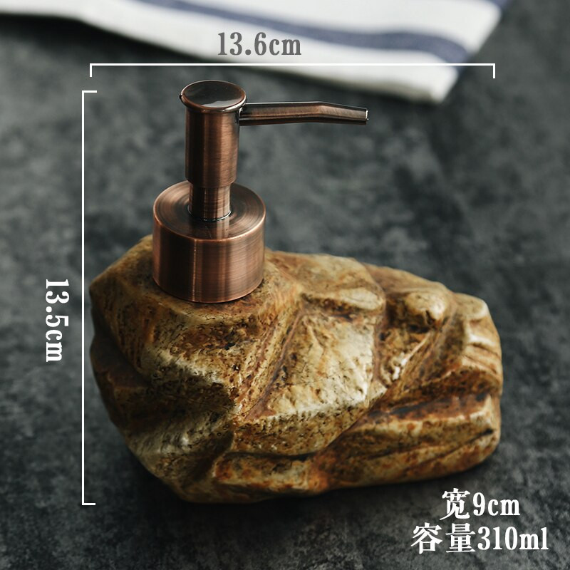 Creative Ceramic Lotion Bottle Stone Design 310 ml samponos flakon folyékony szappanadagoló fürdőszobai kiegészítők SZ-LB20112911