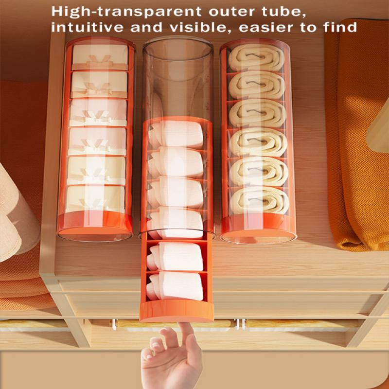 Cilindrinės kojinės laikymo dėžutės kelnaitės ir kojinės Nešiojami dulkėms atsparūs apatiniai laikymo stalčiai kojinės laikymo dėžutės stalčių laikikliai