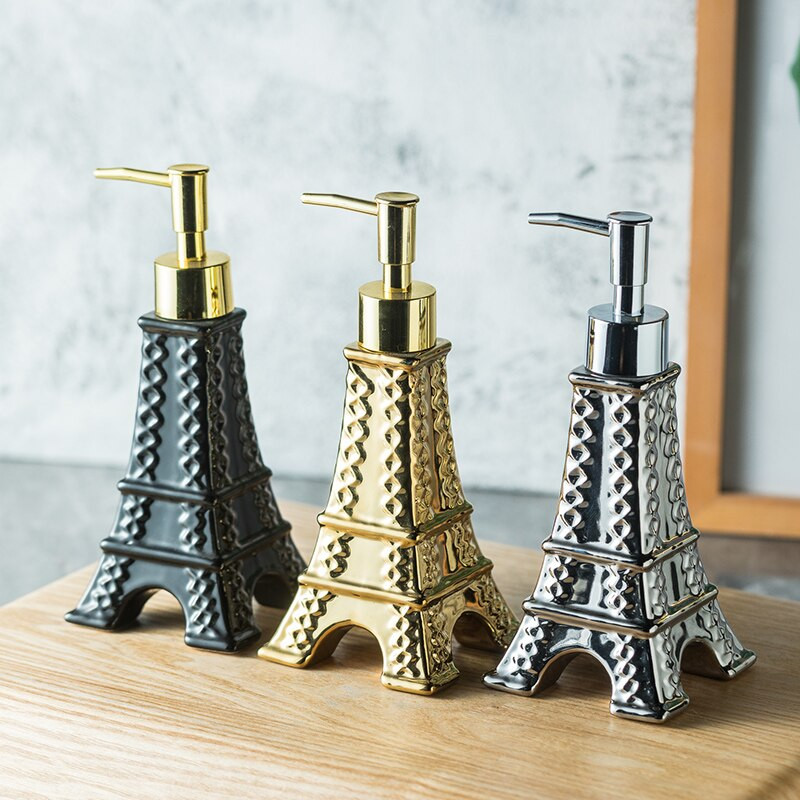 Eiffel Tower Κεραμική Λοσιόν Μπουκάλι Σαμπουάν Σαμπουάν Τύπος Μπουκάλι Αξεσουάρ αποθήκευσης Μπάνιου Δοχείο χειρός
