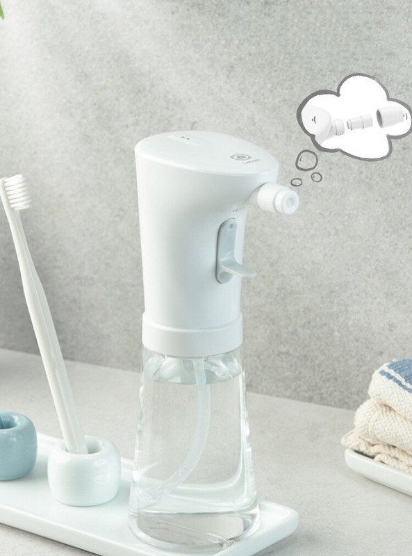 Rankiniai putplasčio muilo dozatoriai Įkraunami vonios kambario išmanieji rankų plovimo mašinų purškimo muilo siurblys
