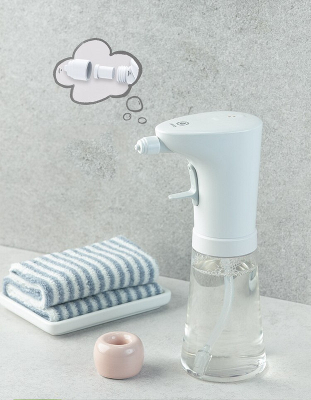 Rankiniai putplasčio muilo dozatoriai Įkraunami vonios kambario išmanieji rankų plovimo mašinų purškimo muilo siurblys