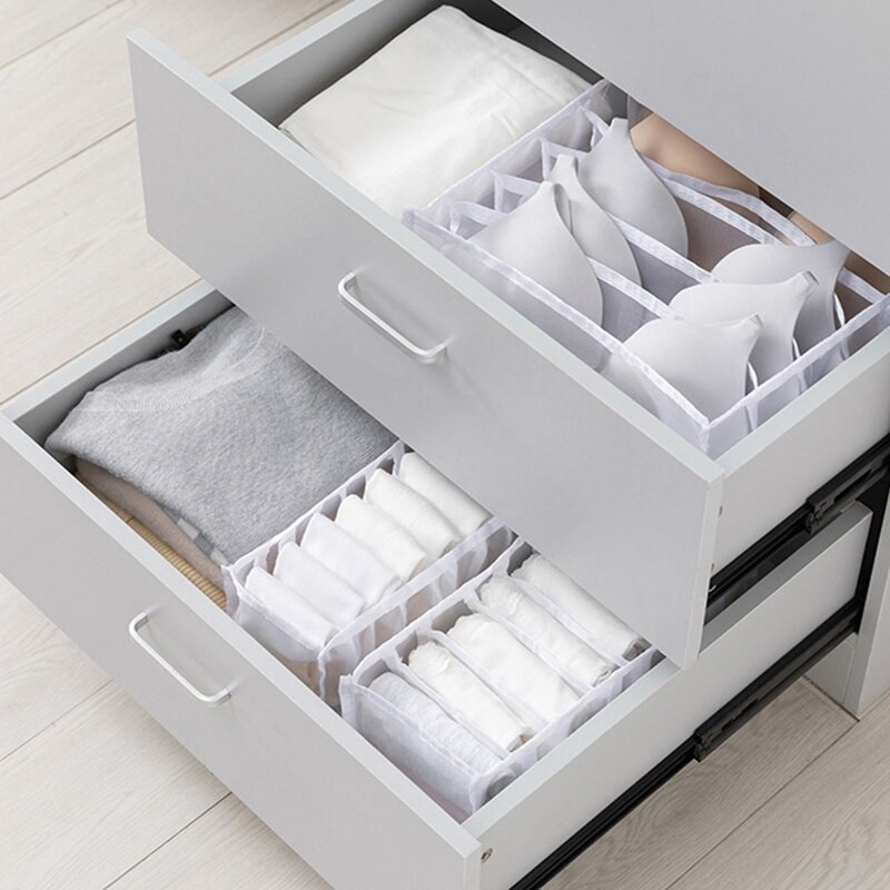 3 bucăți lenjerie de corp sutien organizator cutie de depozitare sertar organizatori dulap cu 6 bucăți cârlige bucătărie matură instrument suport mop