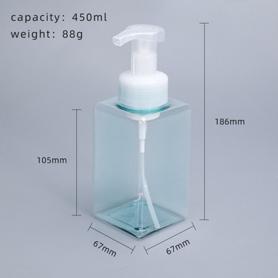 10 bucăți de 450 ml sticle pătrate cu dozator de spumă, sticle PETG cu pompă pentru săpun, șampon, baie, organizator de bucătărie de înaltă calitate