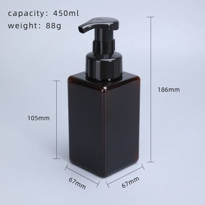 10 bucăți de 450 ml sticle pătrate cu dozator de spumă, sticle PETG cu pompă pentru săpun, șampon, baie, organizator de bucătărie de înaltă calitate