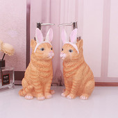 Cartoon Cat Press Type Lotion Palack Hordozható Utazási Kozmetikumok Palackos Kézfertőtlenítő Tusfürdő Szappan adagoló Fürdőszoba dekoráció