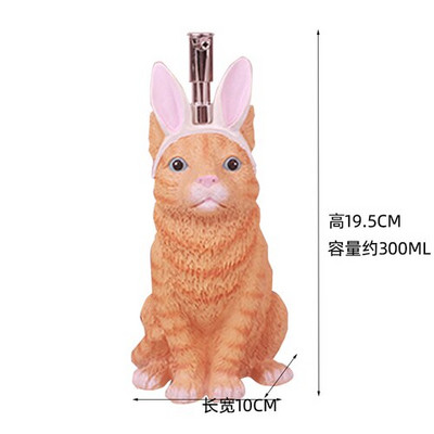 Cartoon Cat Press Type Lotion Palack Hordozható Utazási Kozmetikumok Palackos Kézfertőtlenítő Tusfürdő Szappan adagoló Fürdőszoba dekoráció