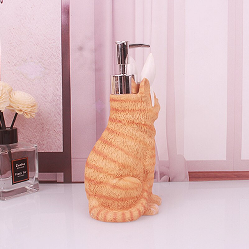 Cartoon Cat Press Type Lotion Palack Hordozható Utazási Kozmetikumok Palackos Kézfertőtlenítő Tusfürdő Szappan adagoló Fürdőszoba dekoráció
