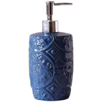 Κεραμικά Μπλε Σαμπουάν Αφρόλουτρο Μπουκάλια Χέρι Sanitzer Θήκη Βραχιόλι Διανομέας Αξεσουάρ μπάνιου Αντλία σαπουνιού