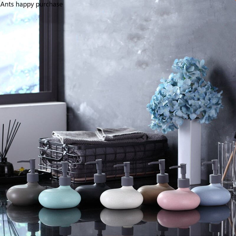 230 ml-es kerámia lotion palack otthoni fürdőszobai osztó üres palackok sampon tusfürdő flakon kézfertőtlenítő flakonok szappanadagoló