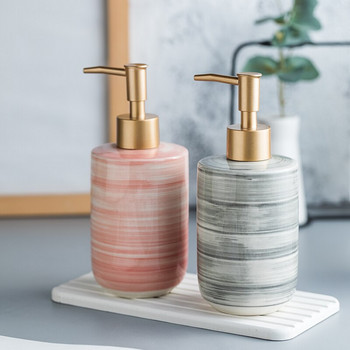 Creative Ceramic Hand Sanitizer Shower Gel Press Bottle Αξεσουάρ μπάνιου Δοχείο σαπουνιού Αξεσουάρ μπάνιου Μπουκάλι σαμπουάν