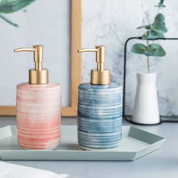 Creative Ceramic Hand Sanitizer Shower Gel Press Bottle Αξεσουάρ μπάνιου Δοχείο σαπουνιού Αξεσουάρ μπάνιου Μπουκάλι σαμπουάν