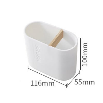 Bambusz fürdőszobai kiegészítők szett fürdőmosó készlet szappanadagoló WC kefe Hordozható szappandoboz fogkefe tartó szájvíz csésze