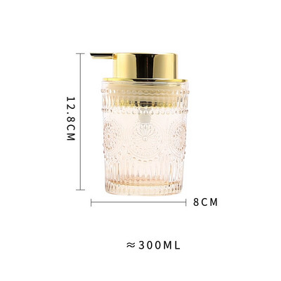 Creative Relief kézműves üvegszappan adagoló European Classical Press Mousse habzó lotion palack fürdőszoba dekorációs kiegészítők
