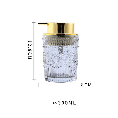 Creative Relief kézműves üvegszappan adagoló European Classical Press Mousse habzó lotion palack fürdőszoba dekorációs kiegészítők