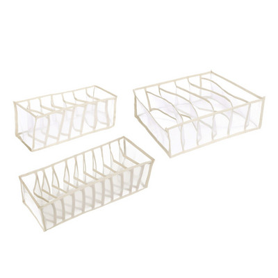 3db Alsónemű Melltartó Szervező Tároló doboz Fiók Szekrény Rendezők Elválasztó dobozok Fehérneműhöz Sálak Zokni melltartó #T2P