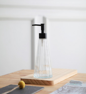 WHYOU 1piece Стъклена бутилка Течна емулсия за измиване на ръце Дозатор за сапун Ретро бутилка Аксесоари за декорация на баня