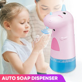 250 ml aranyos dinoszaurusz automata szappanadagoló érintésmentes, szivárgásmentes folyékony kézfertőtlenítő mosogatószer-adagoló fürdőszobai konyhához