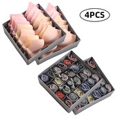 Cutii de depozitare 4 buc. Organizator pentru dulap Organizator pliabil pentru lenjerie de corp.