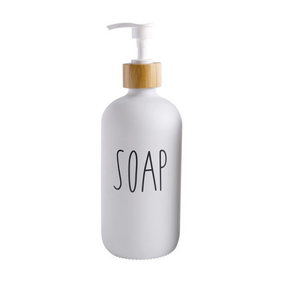 Matt fekete üveg mosogatószeres flakon faszivattyúval, folyékony szappanadagolóval, kézi szappanápoló tartály, újratölthető tégelyek konyhába