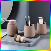 Sticlă cu distribuitor de săpun din spumă ceramică de 350 ml Flacon de dezinfectant pentru mâini de bucătărie, șampon, spălat corporal, loțiune