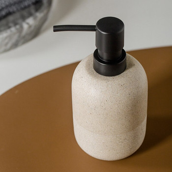 Ρητίνη Μαύρο/Γκρι/Μπεζ Σετ δοσομετρητή λοσιόν σαπουνιού χεριών για πάγκο μπάνιου ή δοσομετρητή σαπουνιού νιπτήρα κουζίνας