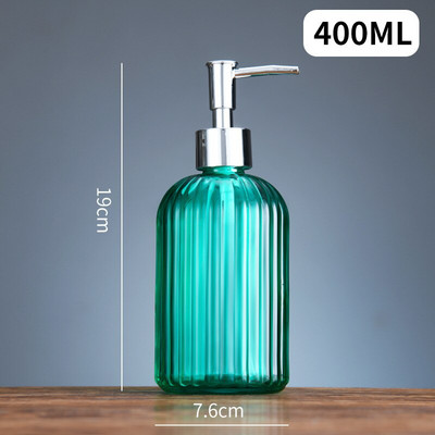 400 ml-es üvegprés palack kézi szappanadagoló átlátszó üveg kézfertőtlenítő palack tartály prés üres palack fürdőszoba