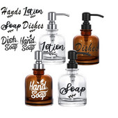 350 ml vonios kambario muilo dozatorius stiklinis butelis nerūdijančio plieno siurblio galvutė rankų muilas indų muilas, užpildomas buteliukas Virtuvės priedai