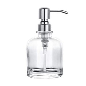 350 ml vonios kambario muilo dozatorius stiklinis butelis nerūdijančio plieno siurblio galvutė rankų muilas indų muilas, užpildomas buteliukas Virtuvės priedai