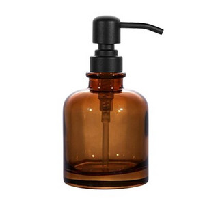 350 ml vonios kambario muilo dozatorius stiklinis butelis nerūdijančio plieno siurblio galvutė rankų muilas indų muilas, užpildomas buteliukas Virtuvės priedai