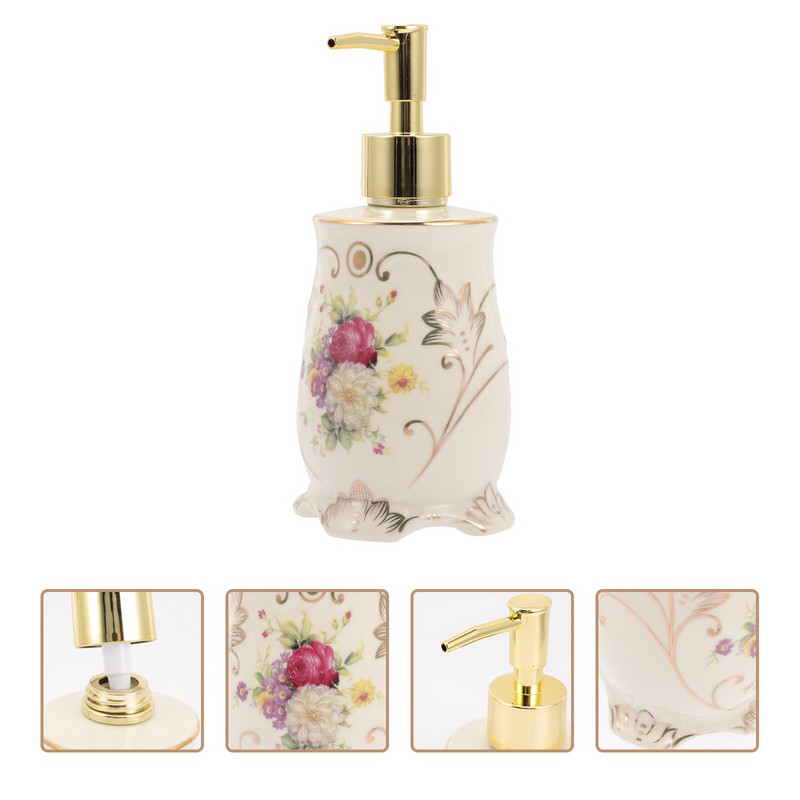 Pumpapalack adagoló lotion Jar sampon szappan tartály Vintage üres olajfürdőszoba kézi habzás