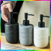 Palackos folyékony szappan adagolók Kerámia pumpás flakon sampon adagoló fürdőszobai kiegészítőkhöz