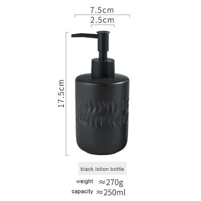 Palackos folyékony szappan adagolók Kerámia pumpás flakon sampon adagoló fürdőszobai kiegészítőkhöz