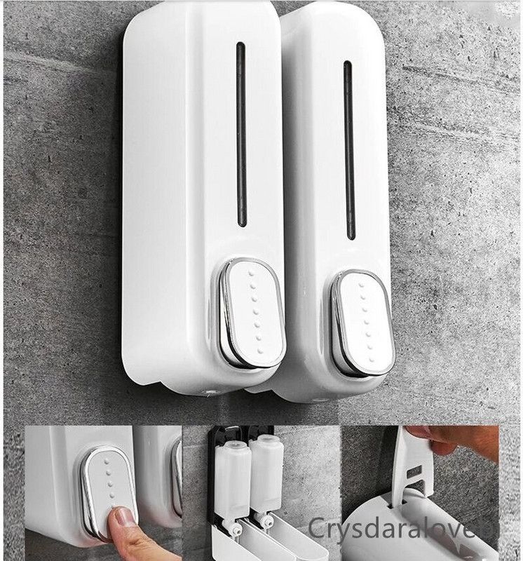 350 ml Vonios skysto muilo dozatoriai Sieniniai vonios šampūno dozatoriai Skysti dušo indelis Plastikiniai vonios priedai